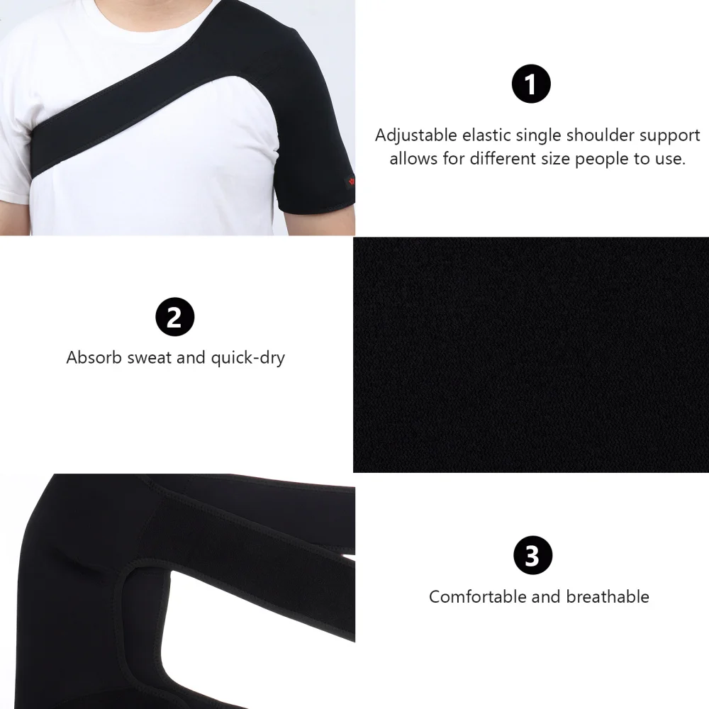 

1pc Adjustable Shoulder Brace Sports Shoulder Support Strap Sports Equipment