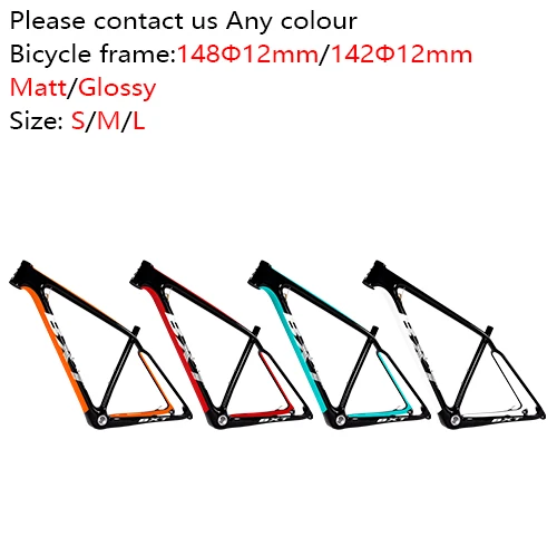 Color 4 BXT углеродная горная 29er велосипедная рама полностью углеродная MTB велосипедная Рама 27,2 мм Подседельный штырь рама 142*12 или 135*9 мм велосипедные рамы BSA - Цвет: Color 4