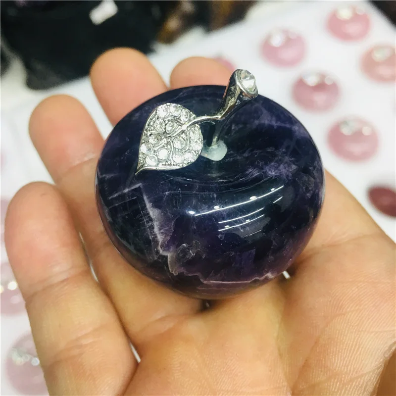 

natural crystal apple home decor