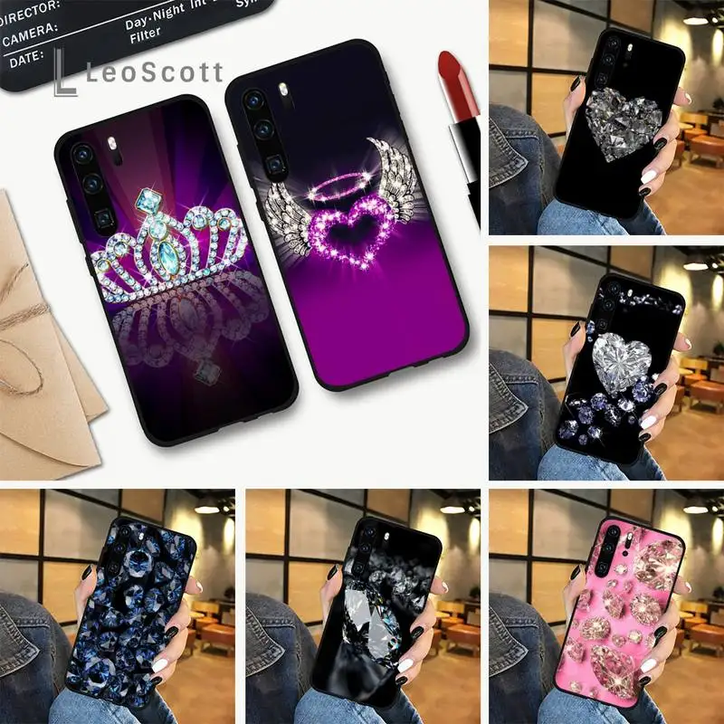 Модный крутой Роскошный чехол для телефона с алмазной короной Huawei Y5 Y6 II Y7 Y9 PRIME 2018