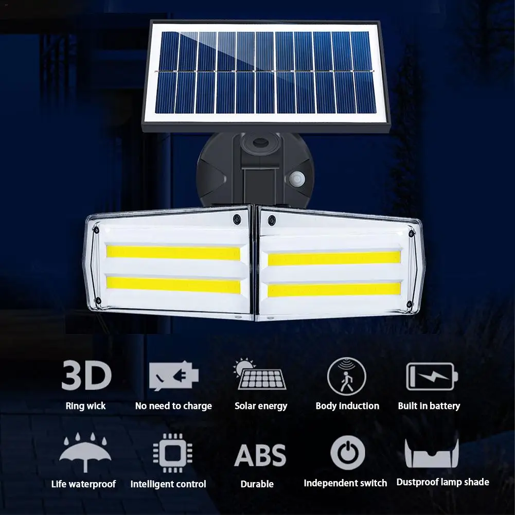 

Solar Lamp 48 Leds Solar Light For Outdoor Garden Wall Yard LED Security Lighting With Adustable Lighting Angle