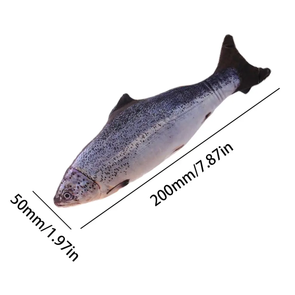 

Creative 3D Fish Shape Kattenspeelgoed Gift Cat Mint Fish Filled Pillow Doll Gesimuleerde Fish Play Pet Toy