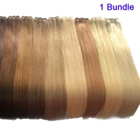 toysww double drawn russian hair weave bundles 18 24 straight flat weft human hair bundles 100g per pack