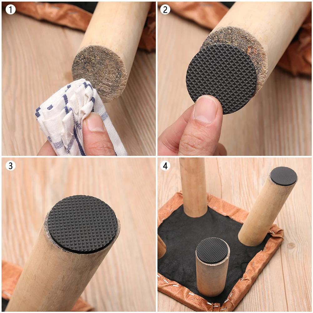 1/2/6/15/24PCS Soft Bumper Furniture Leg Pads Self-adhesive Floor Protector Table Chair Fittings Thicken Anti-slip Anti Rub Mat | Мебель