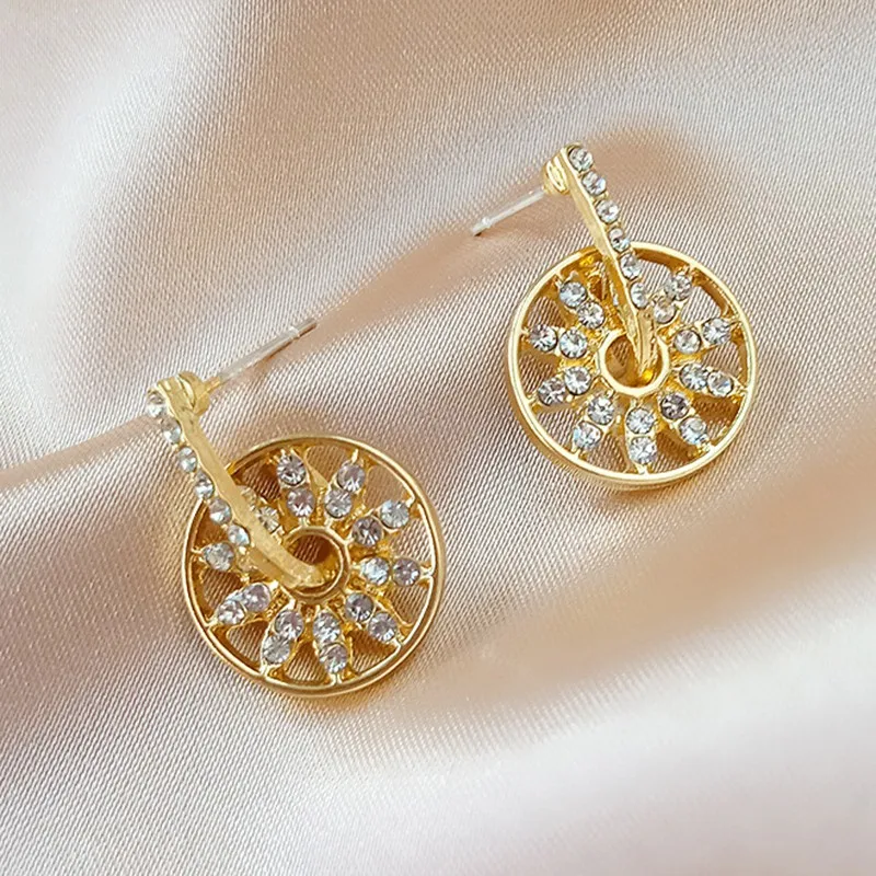 Новинка 2021 модные серьги в стиле ретро супер-вспышка с бриллиантами