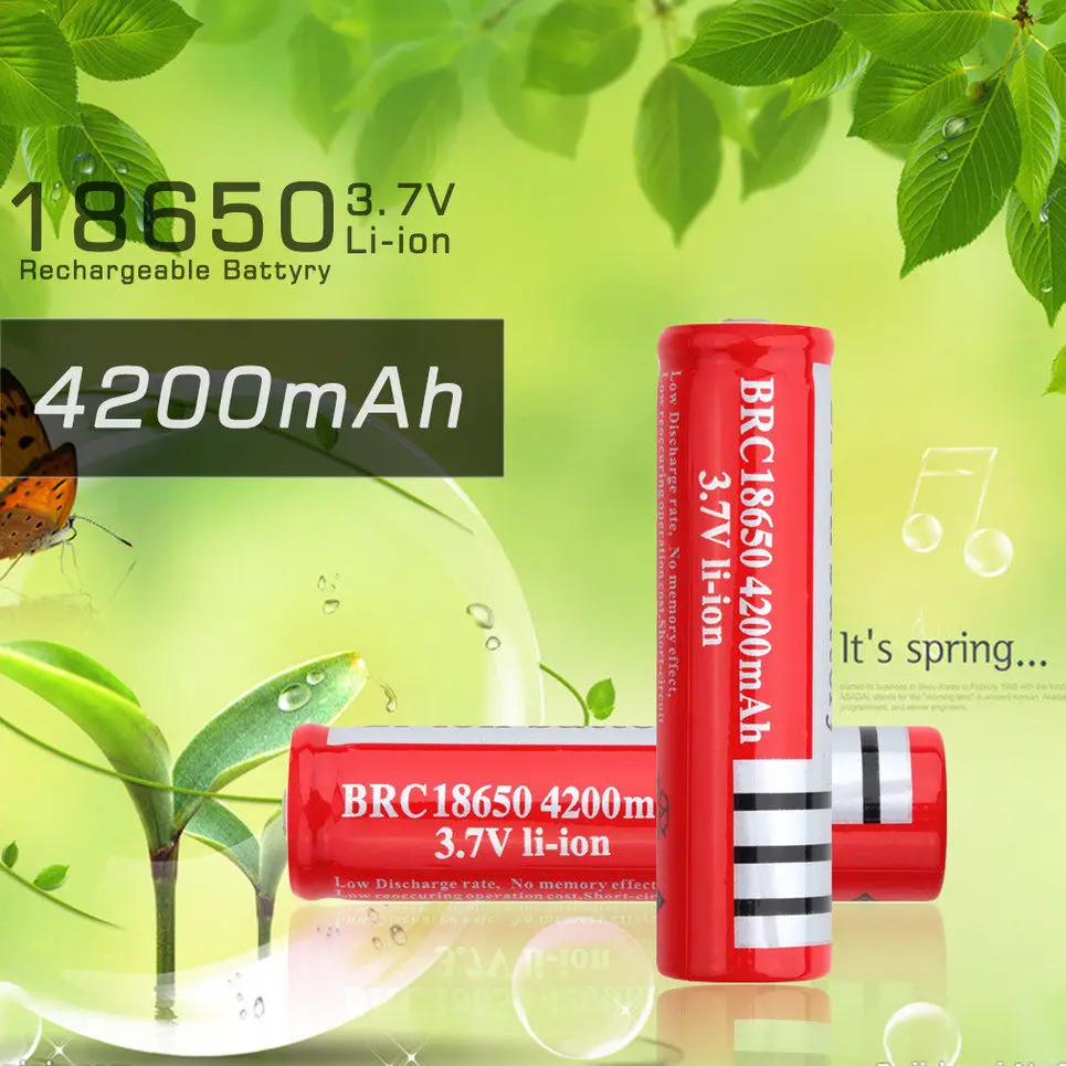 

Li-ion rechargeable pile gtf 18650, capacity 4200mah, 3.7 v, for glottis
