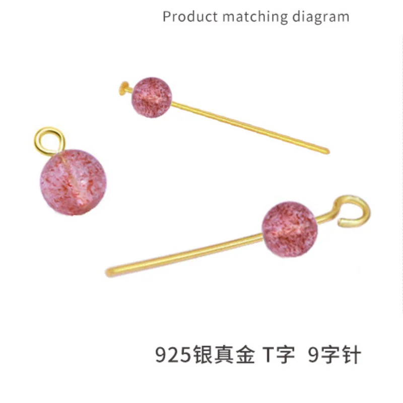 

100pc Copper Plated Gold Color 9-Needle T Needle 0.7 Thread 9-Needle Bead Material DIY Handmake Jewelry Accessories Connector