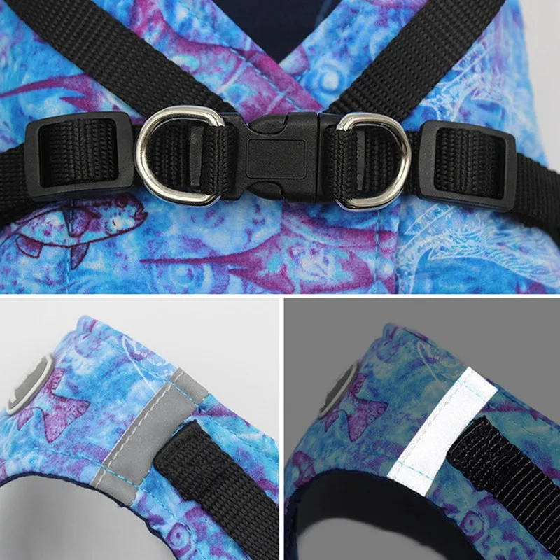 

Dog Cat Harness And Leash Set Pet Adjustable Reflective Vest Walking Lead Leash Puppy Harness for Small Medium Dog
