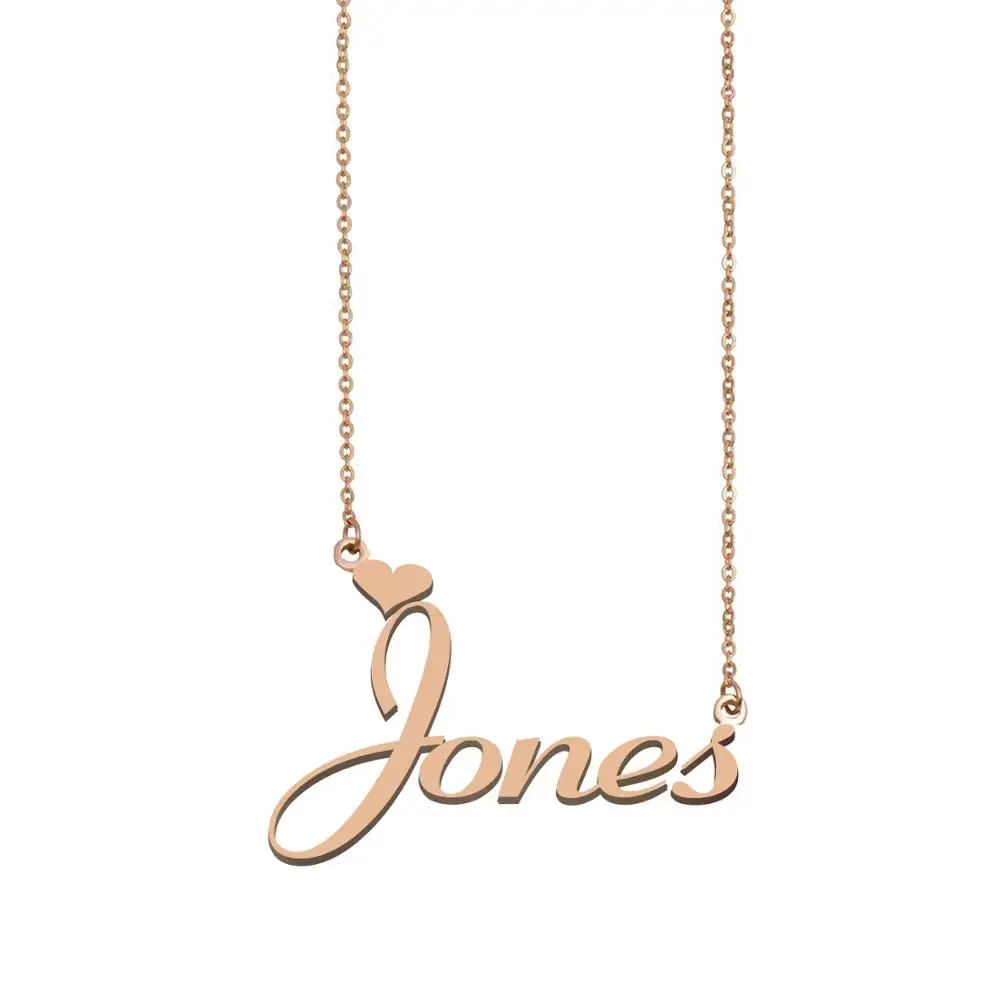 

Jones Name Necklace , Custom Name Necklace for Women Girls Best Friends Birthday Wedding Christmas Mother Days Gift