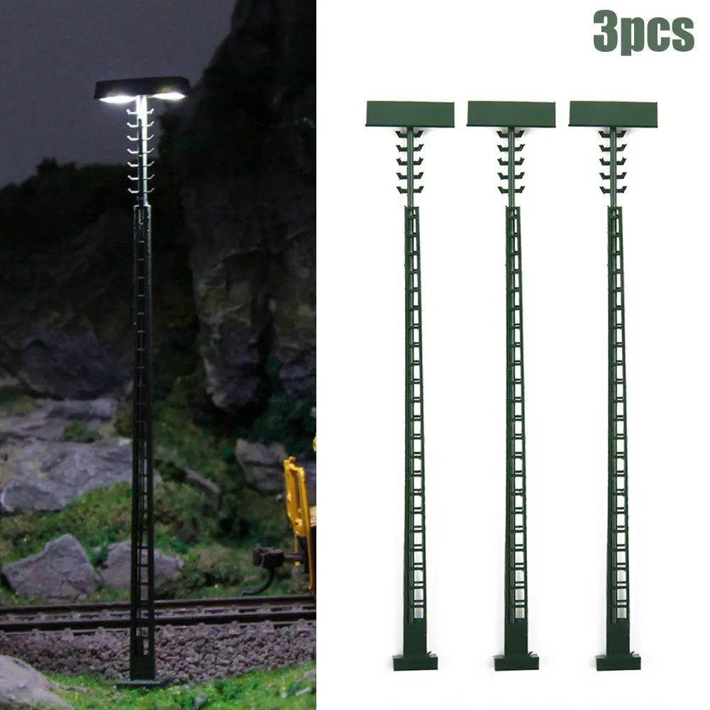 3 шт. стальная колонка модель лэмблема Трековый светильник решетчатая мачта H0