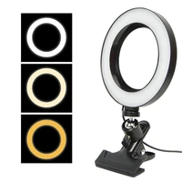 1086 inch selfie ring light for laptop computer desktop youtube ring lamp video conference lighting kit with clip on