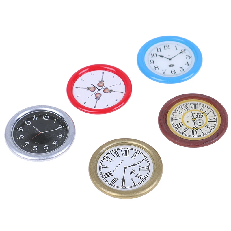 Миниатюрные настенные часы кукольный домик в масштабе 1:12 аксессуары игрушка