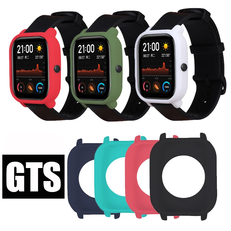 Силиконовые чехлы для xiaomi huami amazfit GTS чехол смарт часов защитный мягкая рамка
