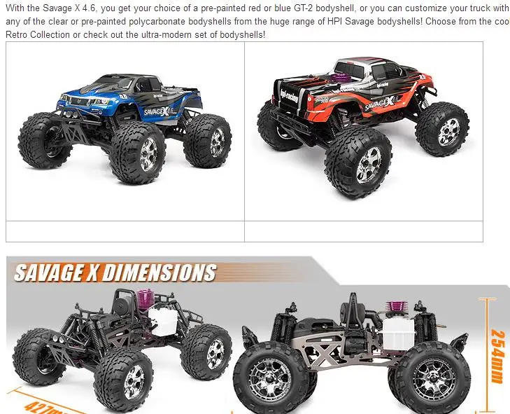 HPI racing 1/8 truck truggy body shell 4.6F 5 9 savage x/ T MAXX/E MAXX|crawler rc|exo terrarc crawler |