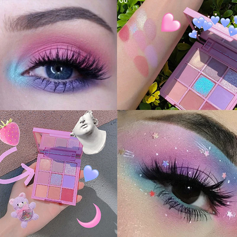 HOLD LIVER Новинка 9 цветов бархатная Пастельная фиолетовая прессованная пудра тени