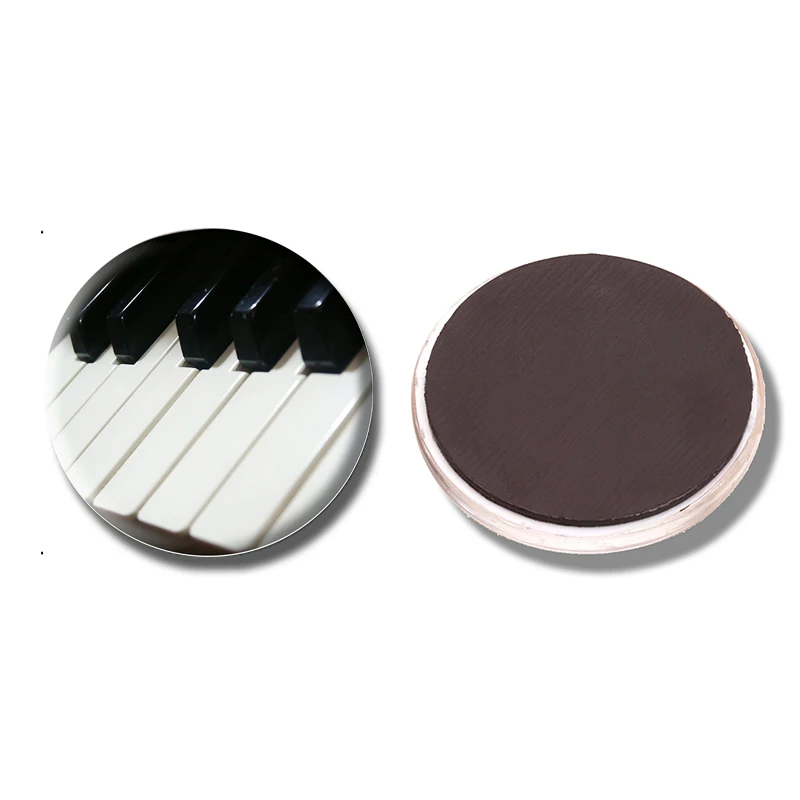 Музыкальные клавиши пианино магнит на холодильник 30 мм стеклянный кабошон