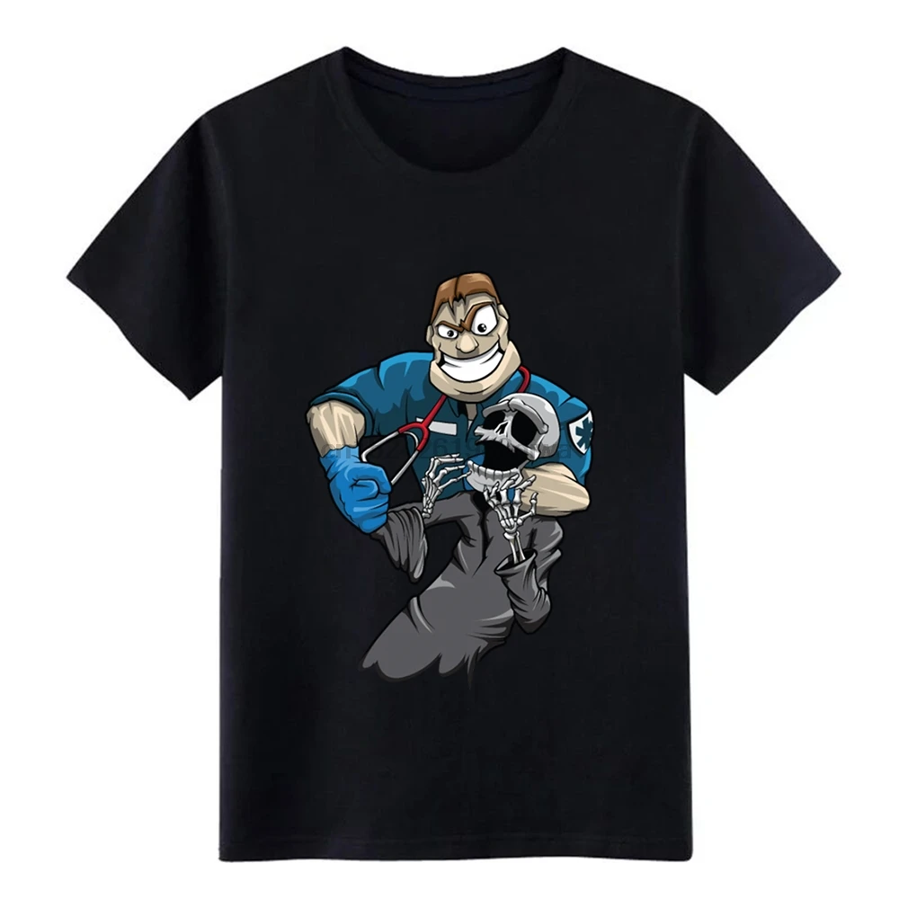 Мужская парамедическая футболка на заказ из хлопка с круглым вырезом модная