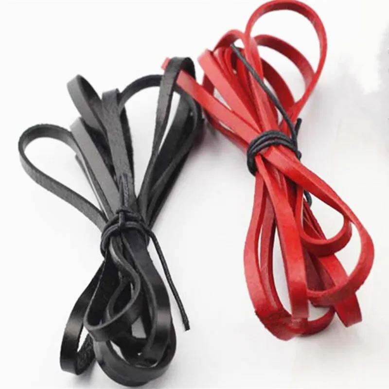 

5M/lot Real Genuine Cow Leather Cord Width Flat Rope String Bracelet Necklace DIY 5mm wide DIY Jewelry Accessories