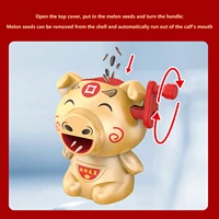 1pc melon seeds cracking machine golden cow knock melon seeds gift ox year mascot new years goods decorative figurine