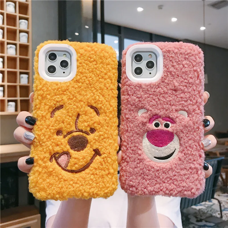 Теплый чехол для huawei P30 P20 pro toy story Меховой с мультипликационным принтом Duffy Bear