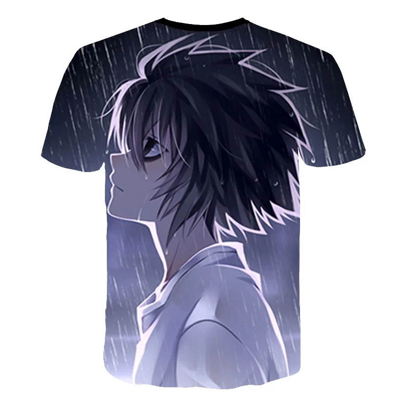 

High Quality O-Neck Women Men Tops & Tees 3D Print T-shirt Summer Death Note Japanese Anime Sleeve Short tshirt Men clothing