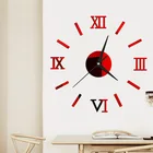 Высококачественные современные самодельные настенные часы в римском стиле, 3D наклейки, домашний декор, зеркальный эффект, наклейка для комнаты, 3D Наклейка на стену, Зеркальная Наклейка s