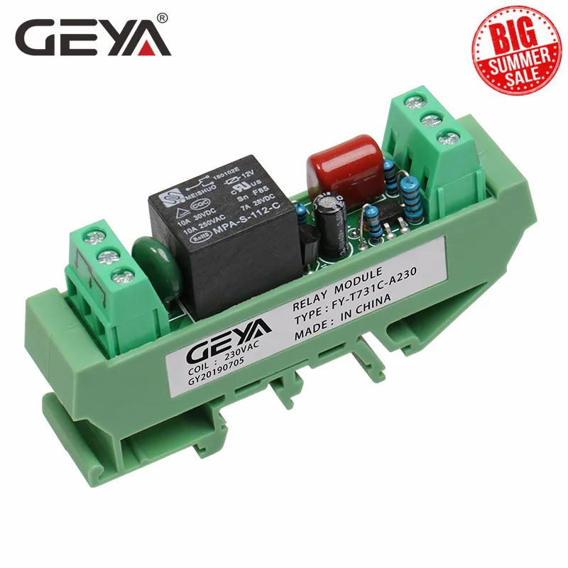 Бесплатная доставка GEYA 1 канал реле 12V 24V 230V 1CH триггерный релейный модуль