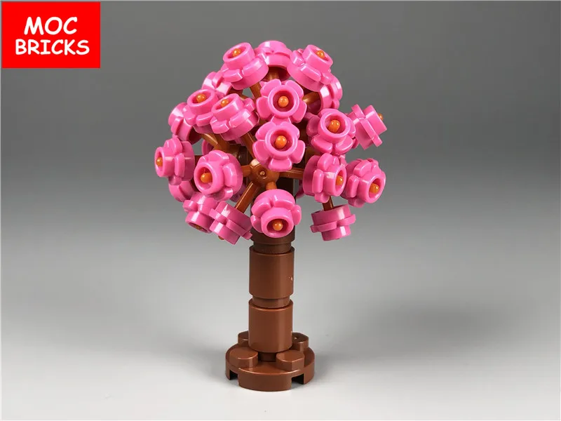 Поштучная распродажа кубики MOC растение цветная Гортензия Дерево