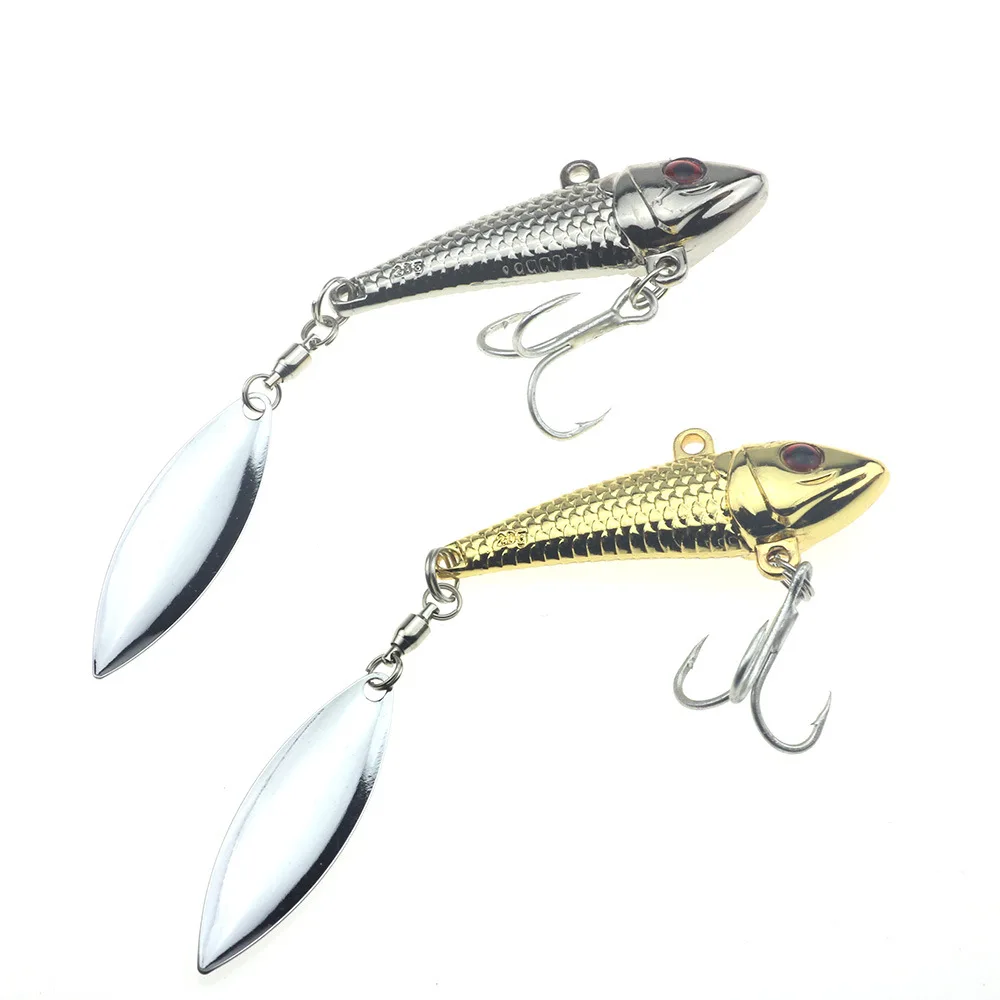Металлическая жесткая приманка блесна огромная кость рыба ВИБ вращающиеся
