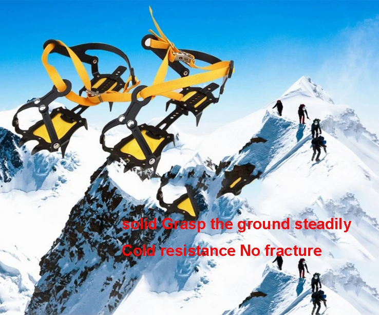 10 зубов ледяной захват Нескользящие скалолазание кошки бутсы покрытие обуви