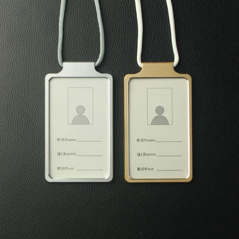

Apple worker IC ID card holder with neck strap in special shape