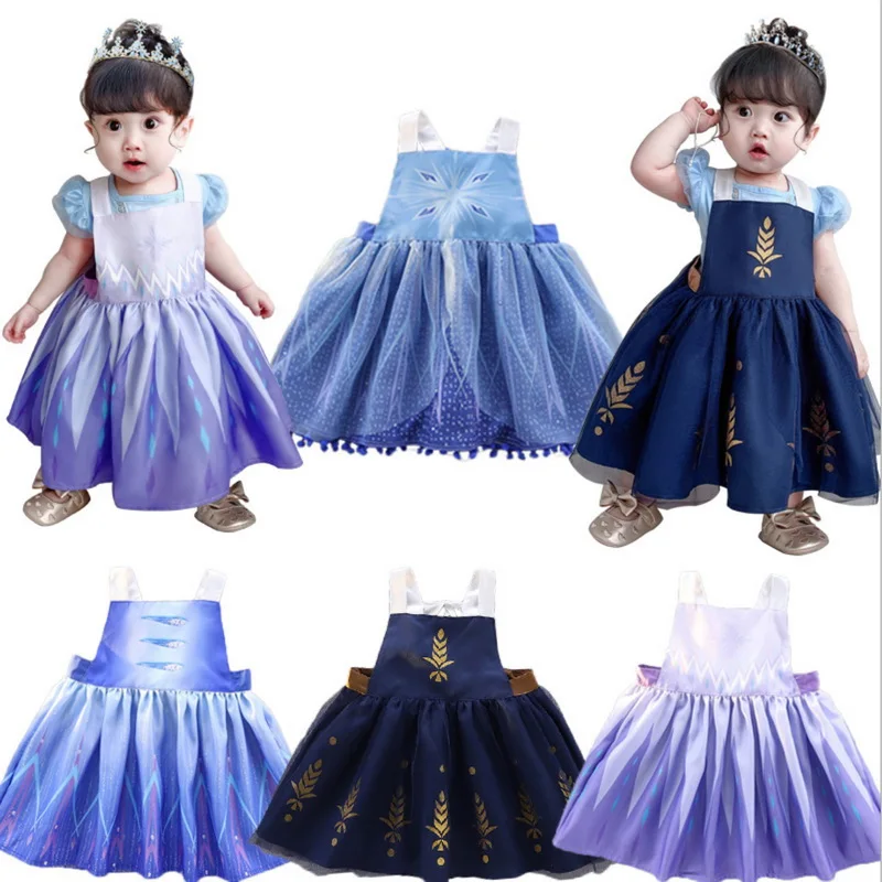 

2020 New style Children apron Baby Draw Coverall Girls Waterproof Eating Bib Reverse Dressing Bib E20293