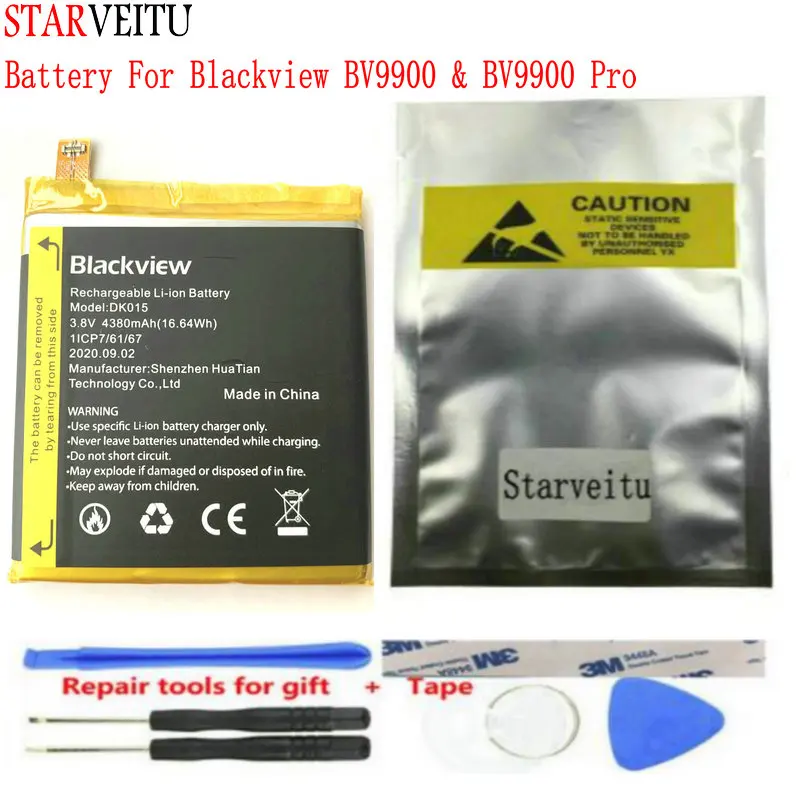STARVEITU Battery for Blackview BV9900 Pro 4380mAh Bateria 5.84Phone Replacement DK015 Li-ion Batteries for BV9900