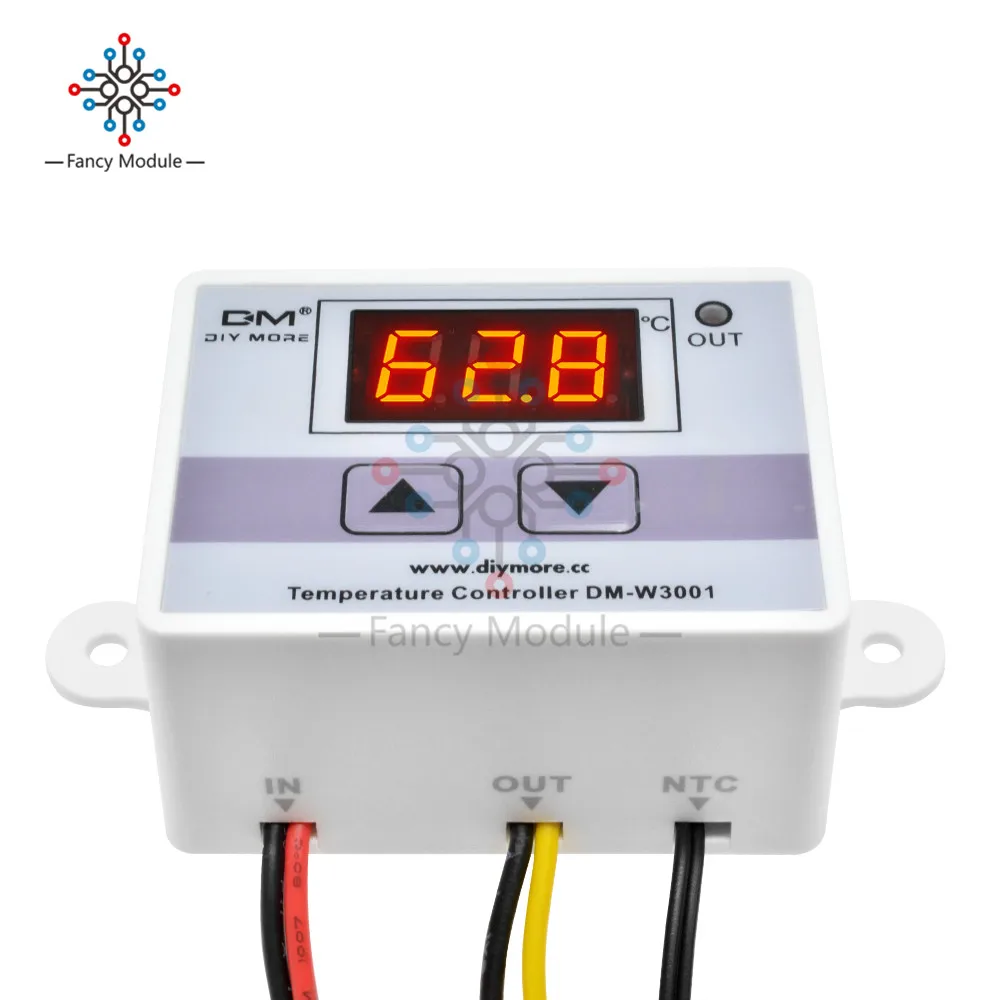 Diymore DM-W3001 12 В 24 В 220 В 10 А цифровой светодиодный контроллер температуры холодный/тепловой переключатель/w NTC термостат датчик зонда для Arduino