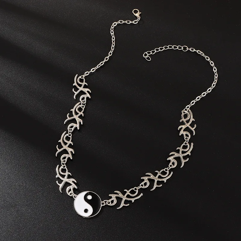 2020 сплетни Тай Чи Инь Ян ожерелья для женщин мужчин серебряный цвет ветка дерева