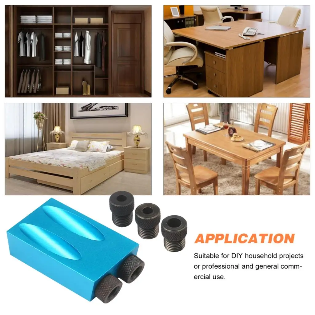 

15PCS Woodworking Oblique Hole Locator Drill Bit Pocket Hole Jig Kit 15 Degree Angle Drill Guide Hole Puncher DIY Carpentry Tool