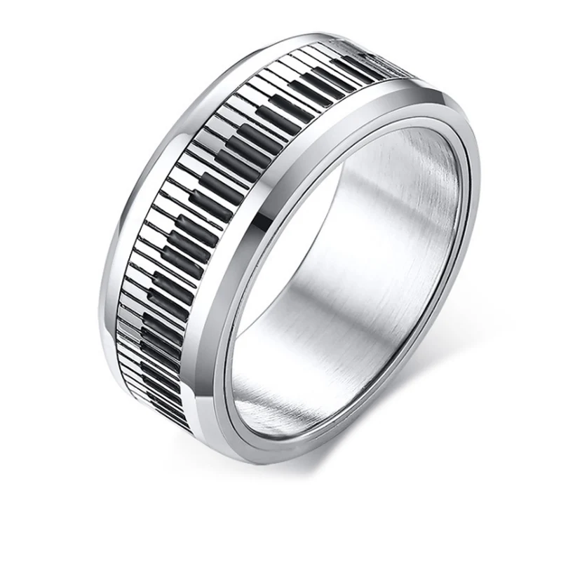 8 мм крутая нержавеющая сталь вращающееся мужское кольцо прядильная цепь