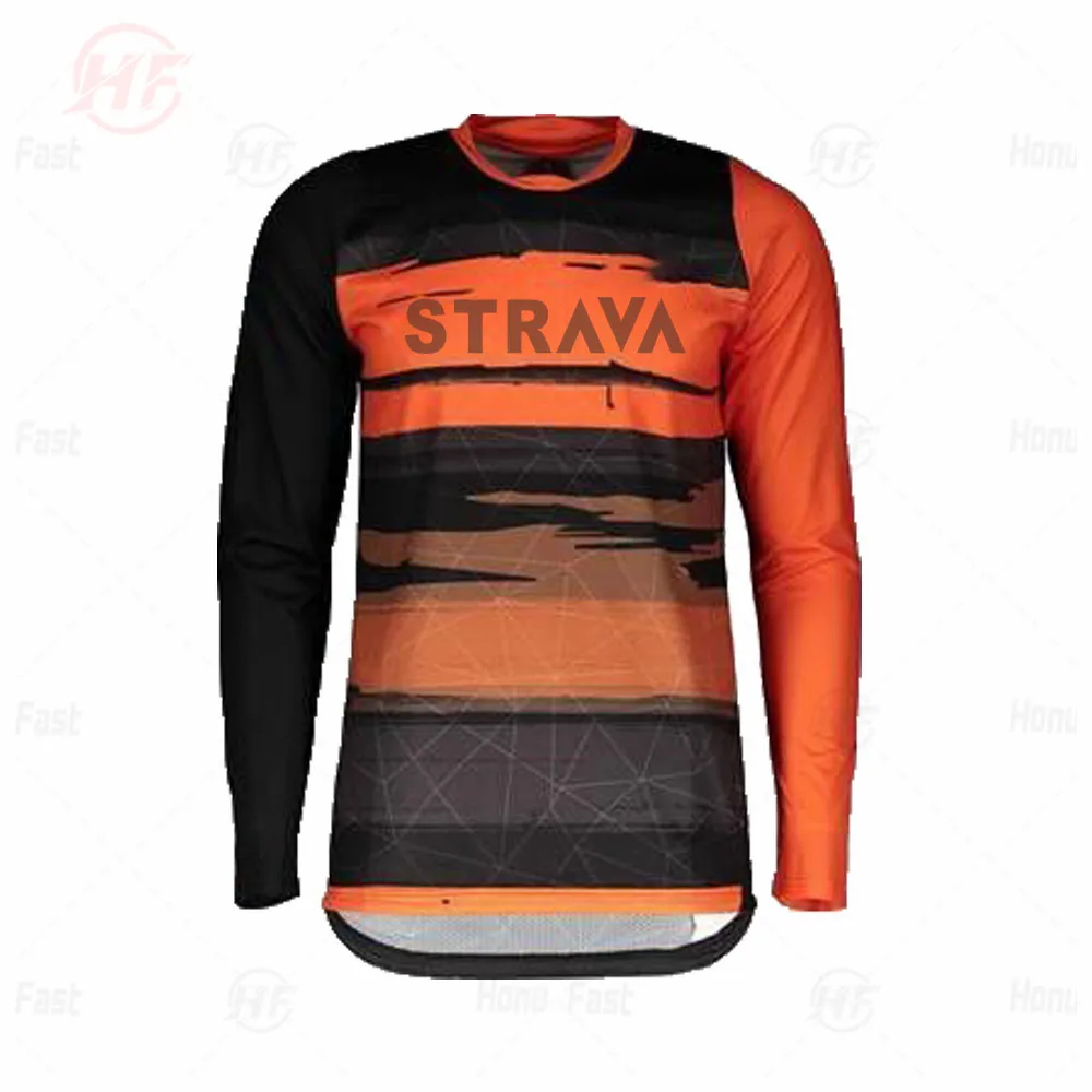 Мужские горнолыжные трикотажные изделия STRAVA рубашки для горного велосипеда
