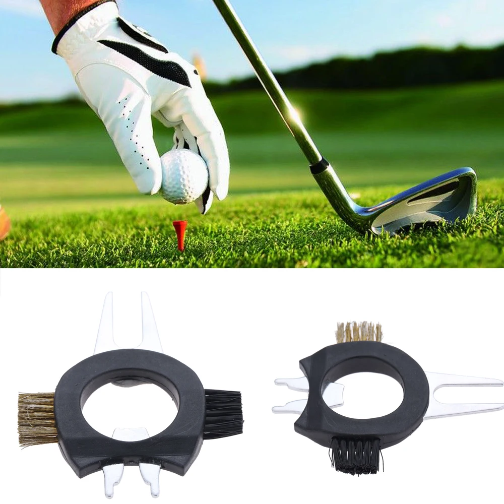 Инструмент для удаления ногтей Golf Divot ремонт с щеткой многофункциональный легкий