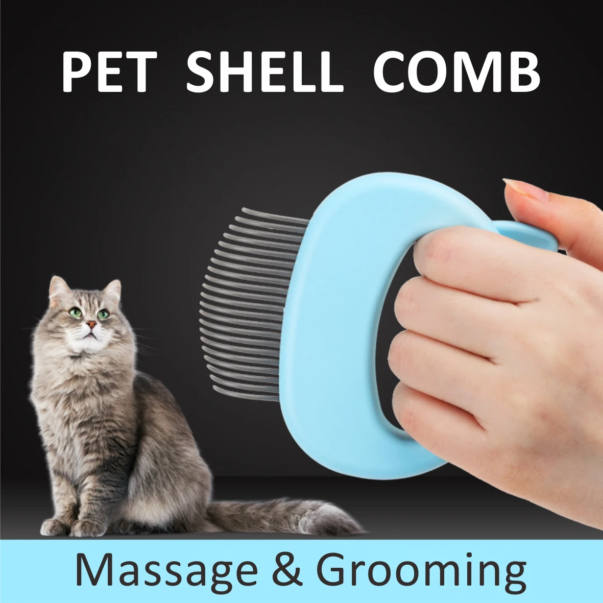 

Pet Grooming Comb Soft ABS Elastic Needle for Long & Short Hair for Everyday Care Cats & Dogs Massage and Groom Combs
