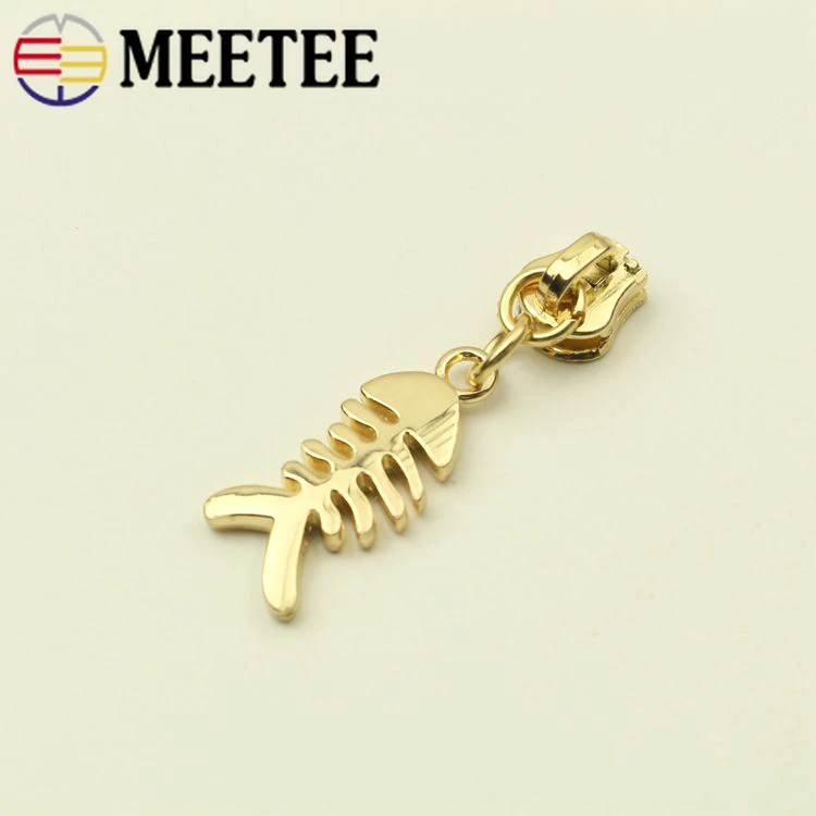 10 шт. пружинный замок 5 # в виде рыбьей кости для металлических сумок на молнии