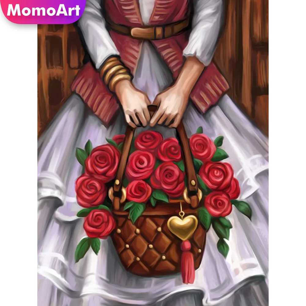 

MomoArt 5D DIY Алмазная вышивка девушка полная площадь Алмазная мозаика люди рукоделие Алмазная Живопись вышивка крестом наборы украшения для до...