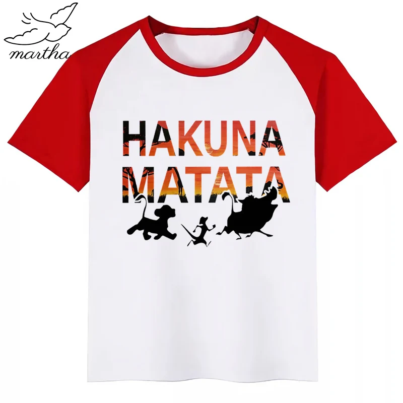 Hakuna Matata/забавная Футболка с принтом Футболки для мальчиков детская футболка
