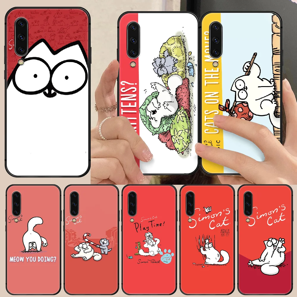 

Cartoons simons cat Phone Case Cover Hull For HUAWEI honor 8 8c 8a 8x 9 9a 9x V10 MATE 10 20 I lite pro black prime painting