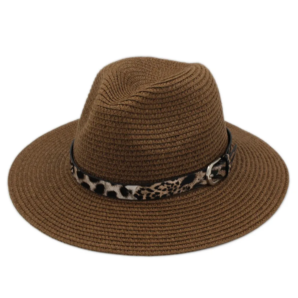 Mistdawn Unisex Plastic Straw Sunhat Panama Jazz Lover Top Hat Floppy Wide Brim Cap Spring Summer Outdoor Party Street Beach | Аксессуары