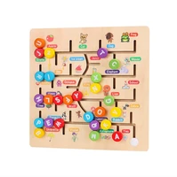 2020 new styles kids wooden puzzle blocking toys kids logic intelligence developemnet wooden maze toys