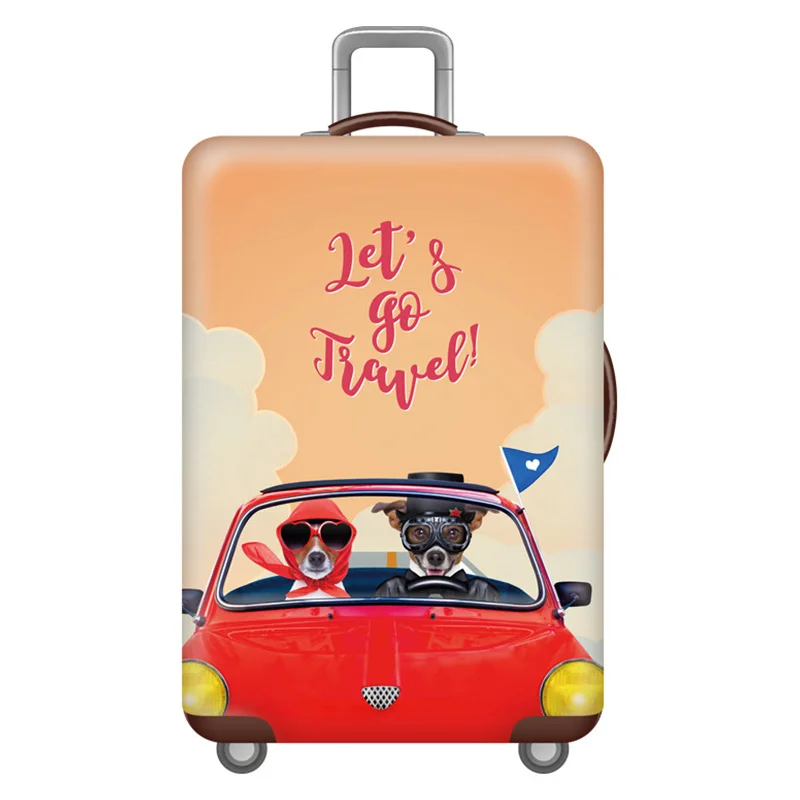 T Luggage cover Эластичные Защитные чехлы для багажа с животным узором, Чехол для багажа, подходит для 18-32 дюймов, пылезащитный чехол для чемодана, аксессуары для путешествий - Цвет: T Luggage cover