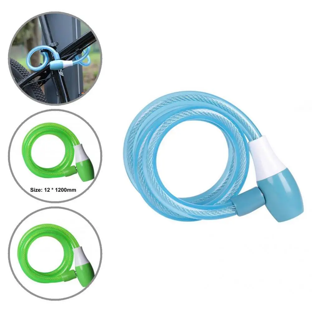 

PVC Outer Safe Tear Resistant Bicycle Cable Lock Anti-scratch Bicycle Lock High Hardness for MTB