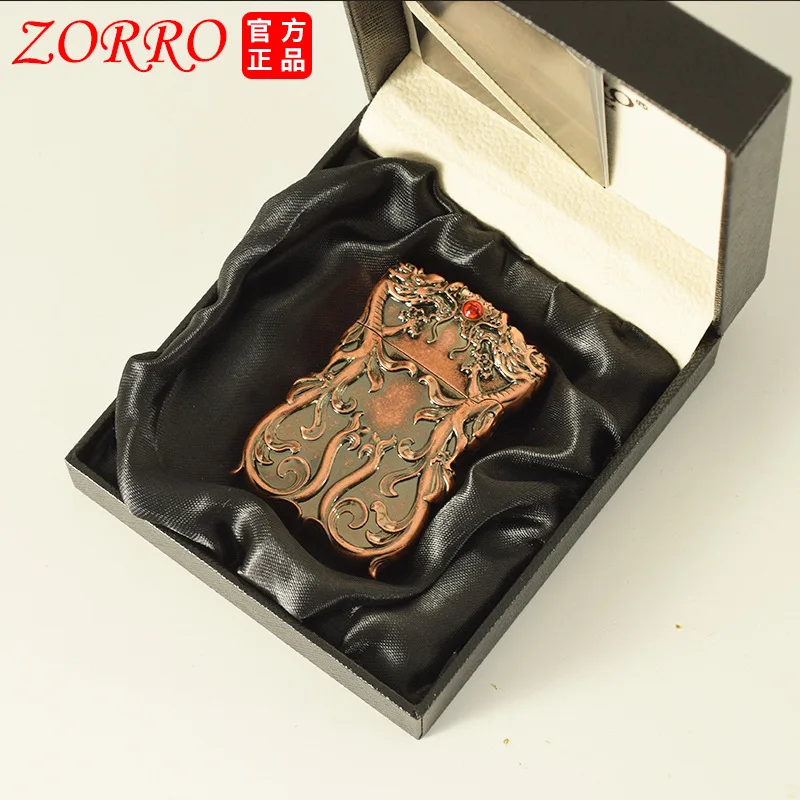 

New Zorro Armor Kerosene Wheel Flint Lighter Series Retro Old Fashioned Creative Ssangyong Three-Dimensional Relief Lighter