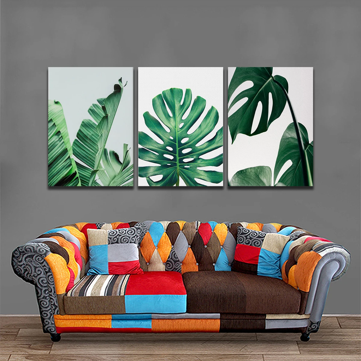 

Monstera Leaf Picture Home Decor Nordic Canvas Painting Wall Art Hand Posters and Print for Living Room